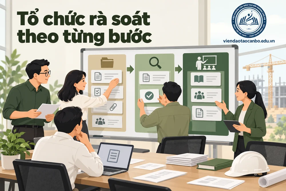 Tổ chức rà soát theo từng bước