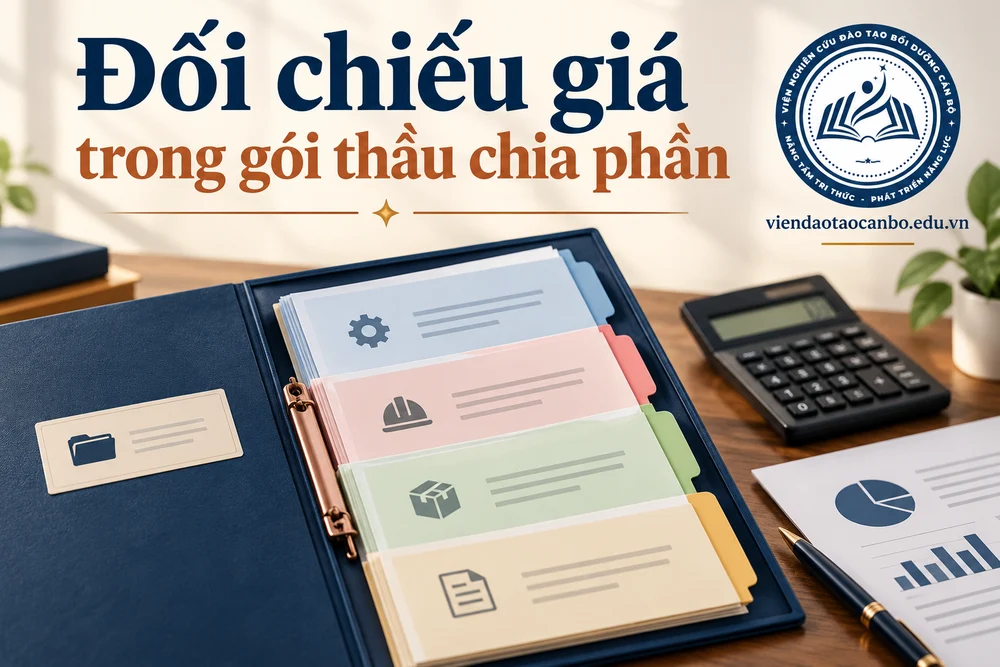 Đối chiếu giá trong gói thầu chia phần