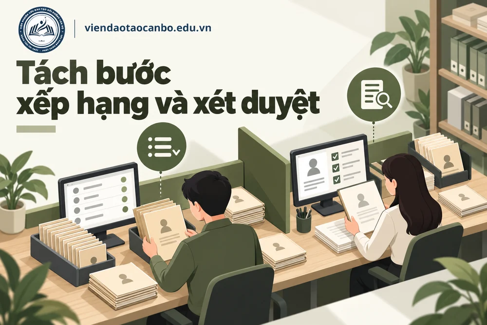 Tách bước xếp hạng và xét duyệt