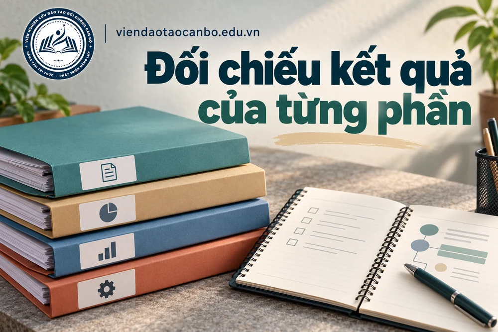 Đối chiếu kết quả của từng phần