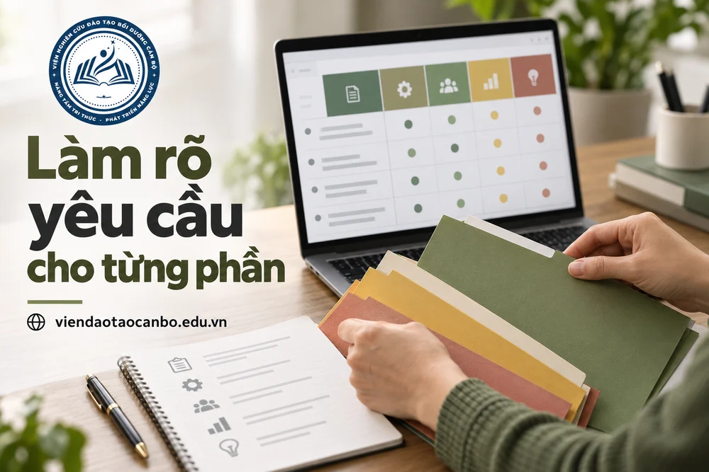 Làm rõ yêu cầu cho từng phần