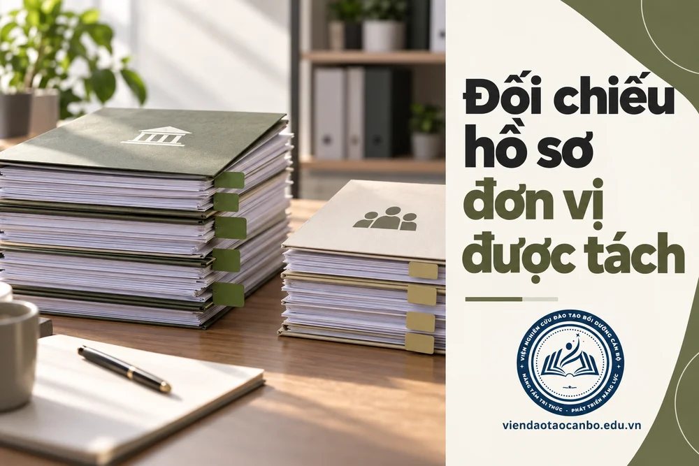 Đối chiếu hồ sơ đơn vị được tách