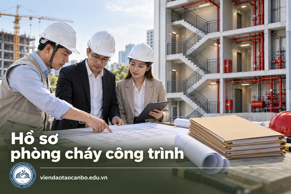 Hồ sơ phòng cháy công trình trong bài thẩm định thiết kế và nghiệm thu phòng cháy chữa cháy từ 2026: ai làm, hồ sơ, mẫu PC, 16 tình huống