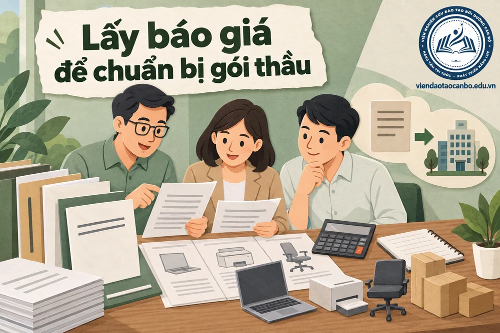 Lấy báo giá để chuẩn bị gói thầu trong quy định lấy báo giá xác định giá gói thầu từ 09/9/2026: 03 ngày làm việc, loại lệch 30%, 16 tình huống