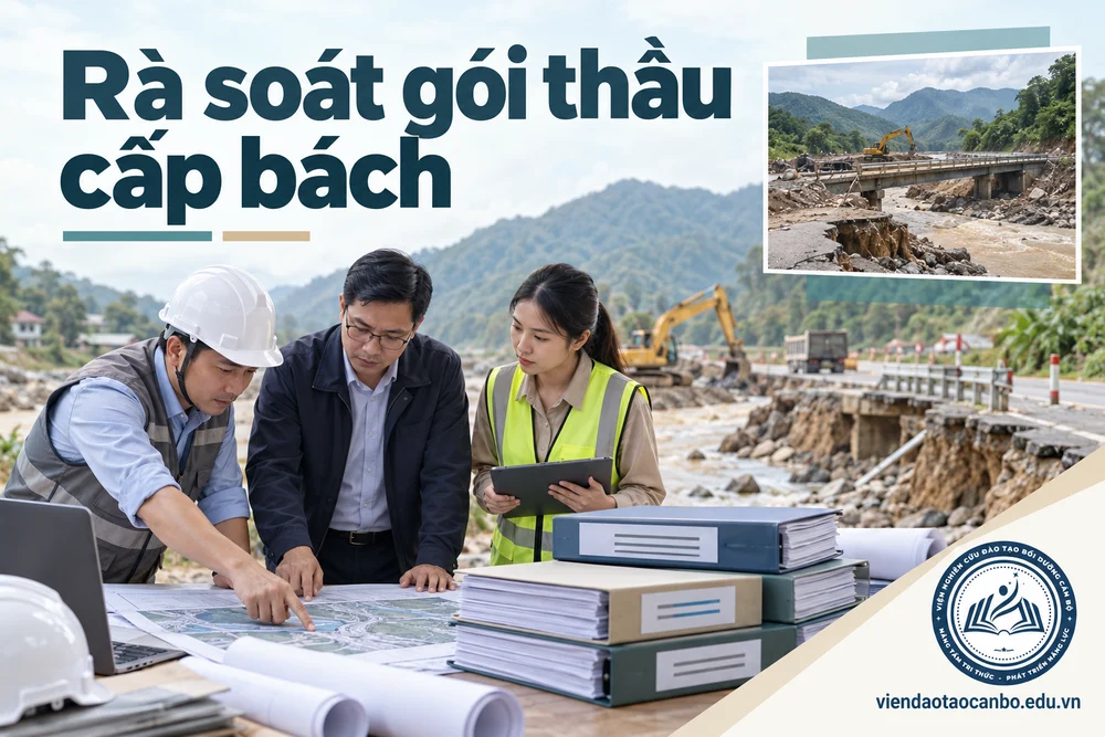 Rà soát gói thầu cấp bách trong chỉ định thầu cấp bách: khắc phục thiên tai, gói theo chỉ đạo, hoàn thiện thủ tục 30 ngày và 16 tình huống