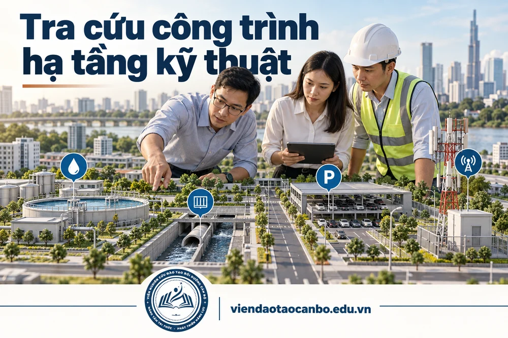 Tra cứu công trình hạ tầng kỹ thuật trong cấp công trình hạ tầng kỹ thuật theo Thông tư 34/2026: bảng tra cấp nước, thoát nước, bãi xe, viễn thông