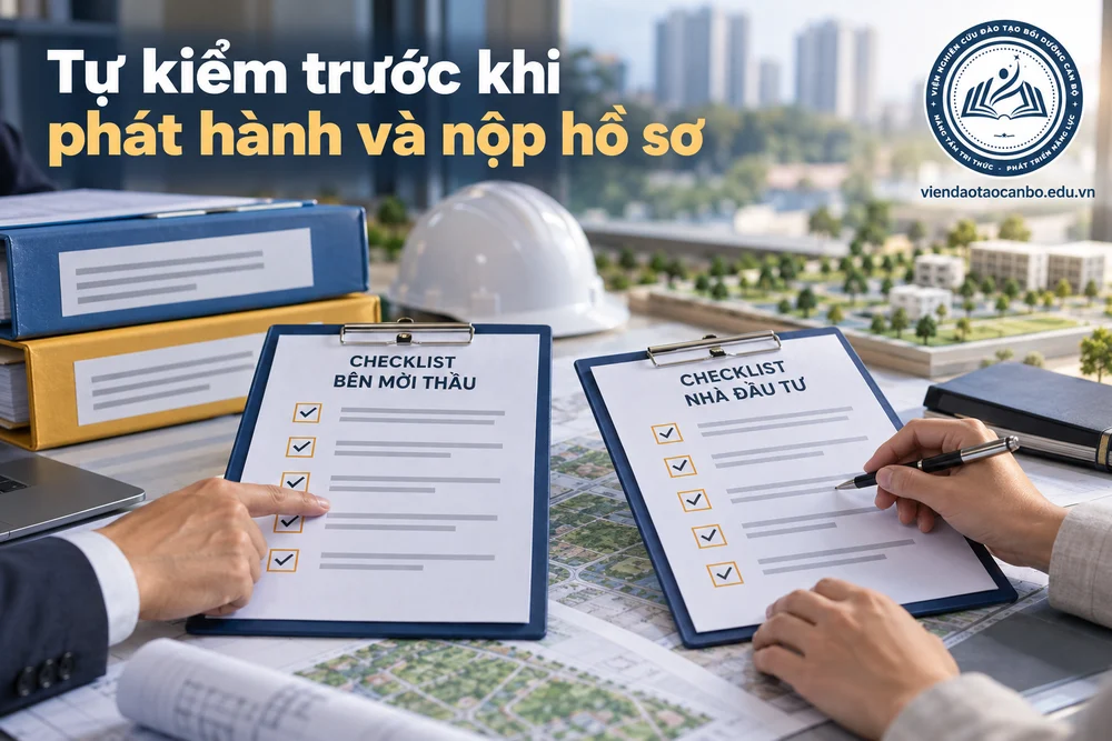 Tự kiểm trước khi phát hành và nộp hồ sơ trong đấu thầu dự án có sử dụng đất theo Nghị định 274/2026: điều kiện, quy trình, hồ sơ và 16 tình huống