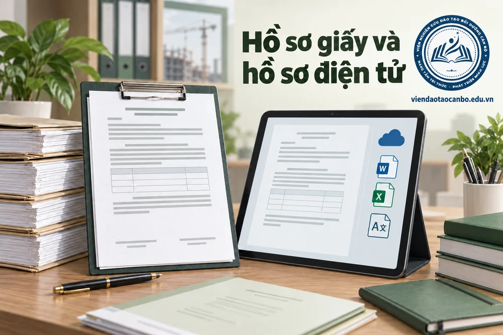 Hồ sơ giấy và hồ sơ điện tử trong mẫu biên bản nghiệm thu công việc, giai đoạn, hoàn thành theo Nghị định 207: cách điền và các tình huống