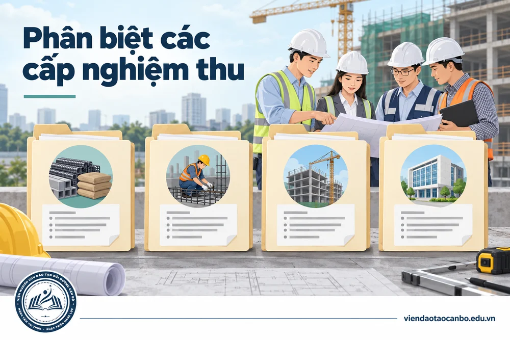 Phân biệt các cấp nghiệm thu trong mẫu biên bản nghiệm thu công việc, giai đoạn, hoàn thành theo Nghị định 207: cách điền và các tình huống
