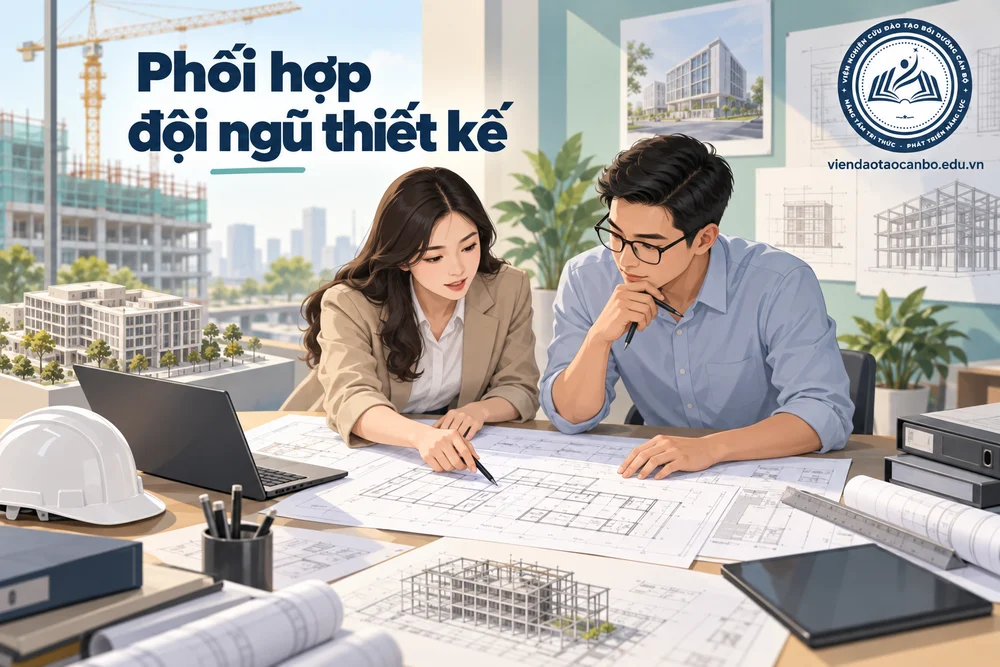 Phối hợp đội ngũ thiết kế trong các bước thiết kế xây dựng theo Luật 2025: thiết kế cơ sở, FEED, kỹ thuật, bản vẽ thi công và hồ sơ thiết kế
