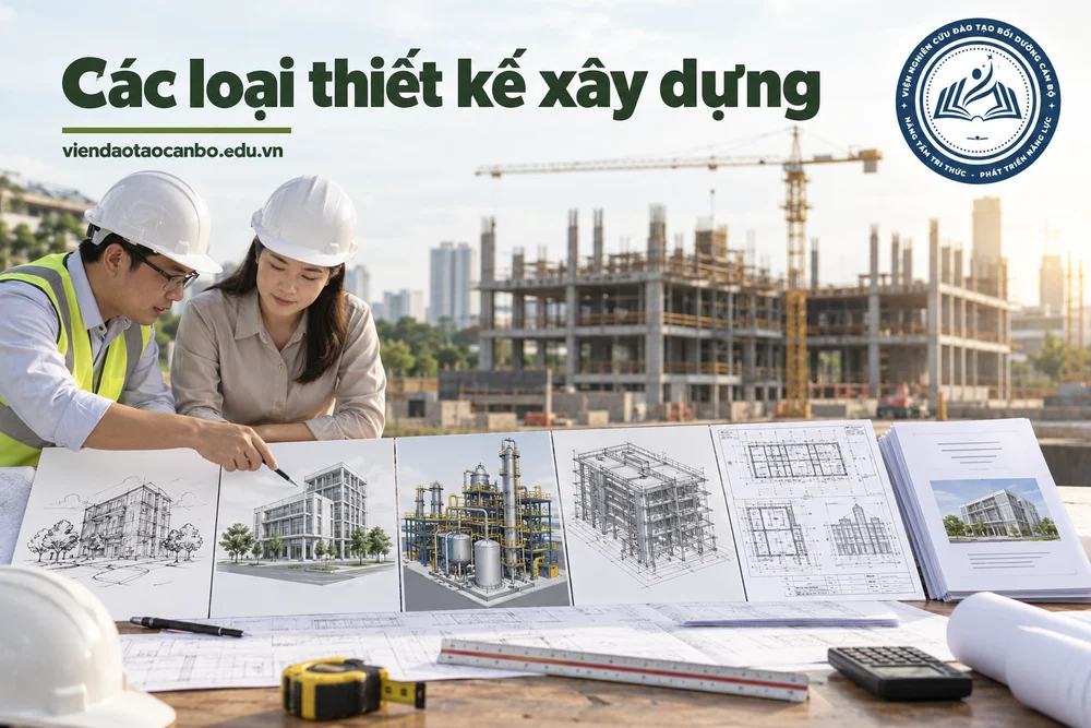 Các loại thiết kế xây dựng trong các bước thiết kế xây dựng theo Luật 2025: thiết kế cơ sở, FEED, kỹ thuật, bản vẽ thi công và hồ sơ thiết kế
