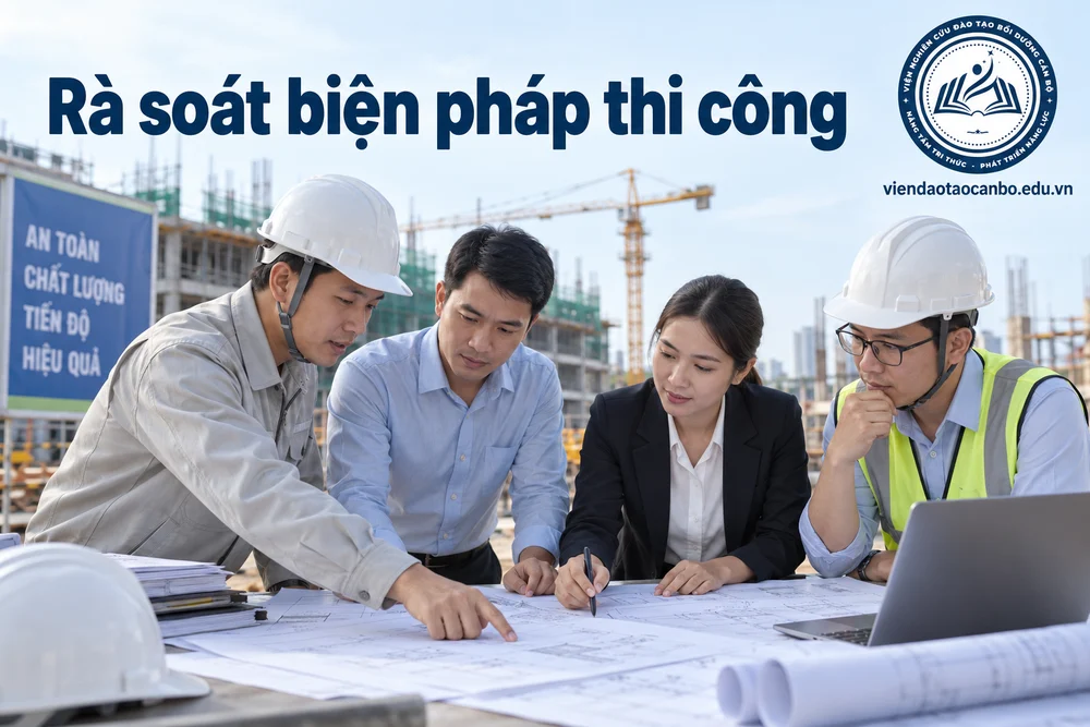 Rà soát biện pháp thi công trong biện pháp thi công: ai lập, ai ký, ai phê duyệt, nội dung trong hồ sơ dự thầu và khi thi công