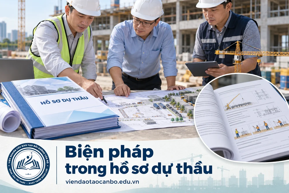 Biện pháp trong hồ sơ dự thầu trong biện pháp thi công: ai lập, ai ký, ai phê duyệt, nội dung trong hồ sơ dự thầu và khi thi công