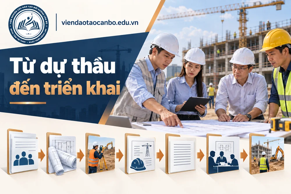 Từ dự thầu đến triển khai trong biện pháp thi công: ai lập, ai ký, ai phê duyệt, nội dung trong hồ sơ dự thầu và khi thi công