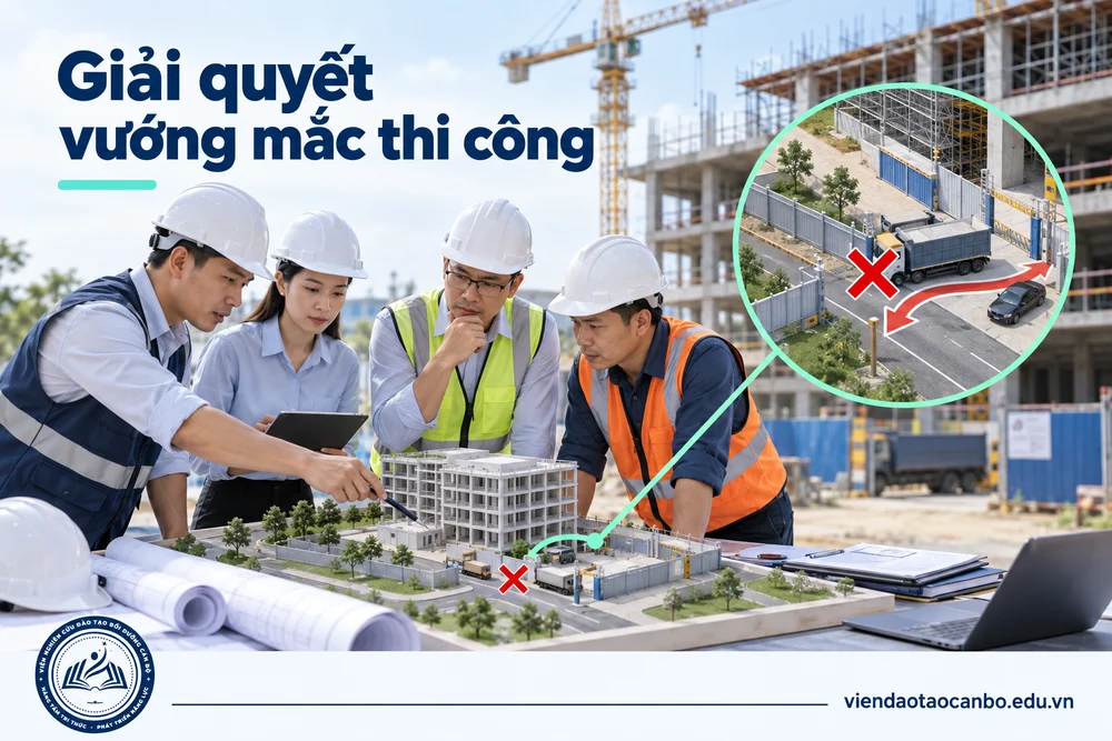 Giải quyết vướng mắc thi công trong biện pháp thi công: ai lập, ai ký, ai phê duyệt, nội dung trong hồ sơ dự thầu và khi thi công