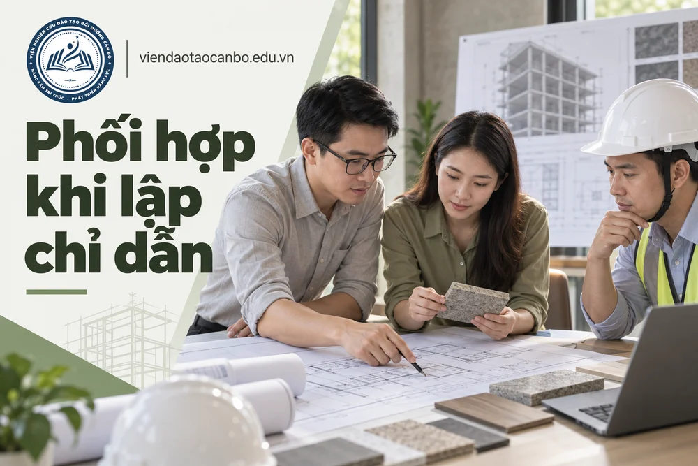 Phối hợp khi lập chỉ dẫn trong chỉ dẫn kỹ thuật là gì: khi nào phải lập riêng, ai lập, ai phê duyệt, dùng trong thi công và nghiệm thu