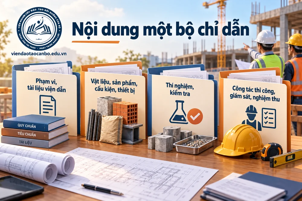 Nội dung một bộ chỉ dẫn trong chỉ dẫn kỹ thuật là gì: khi nào phải lập riêng, ai lập, ai phê duyệt, dùng trong thi công và nghiệm thu
