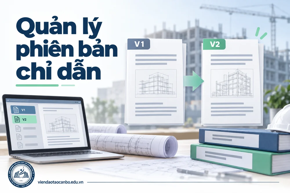 Quản lý phiên bản chỉ dẫn trong chỉ dẫn kỹ thuật là gì: khi nào phải lập riêng, ai lập, ai phê duyệt, dùng trong thi công và nghiệm thu