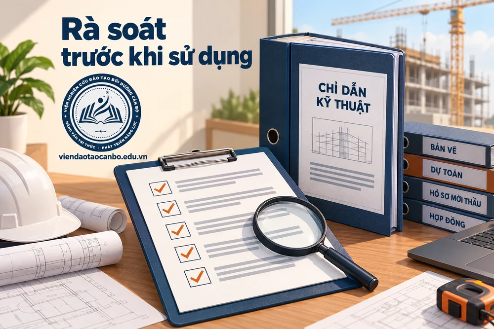 Rà soát trước khi sử dụng trong chỉ dẫn kỹ thuật là gì: khi nào phải lập riêng, ai lập, ai phê duyệt, dùng trong thi công và nghiệm thu