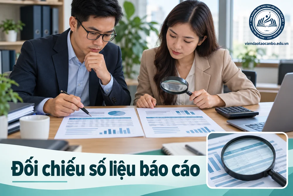 Đối chiếu số liệu báo cáo